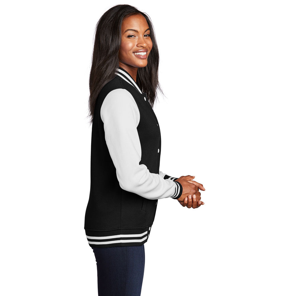 MY SPORT HOCKEY™ WOMEN&#39;S EMBROIDERED FLEECE LETTERMAN JACKET
