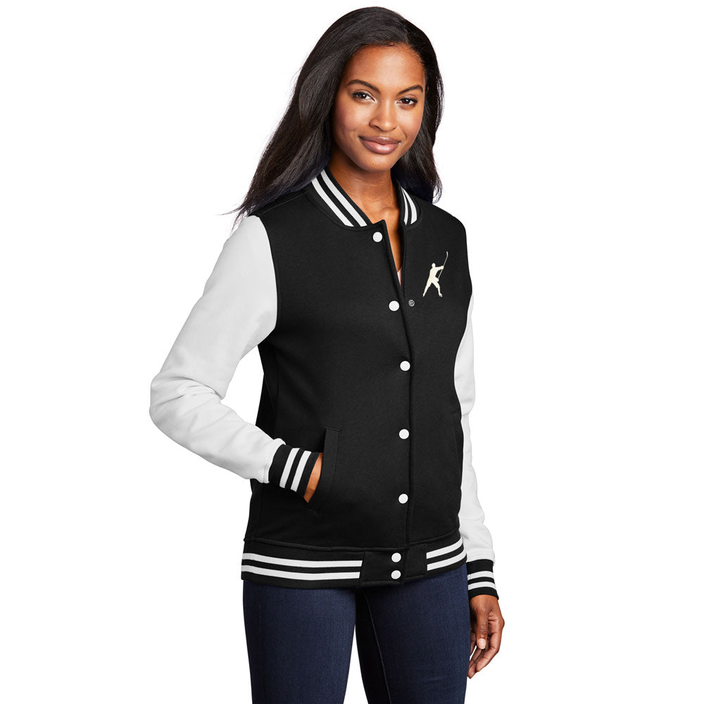 MY SPORT HOCKEY™ WOMEN&#39;S EMBROIDERED FLEECE LETTERMAN JACKET