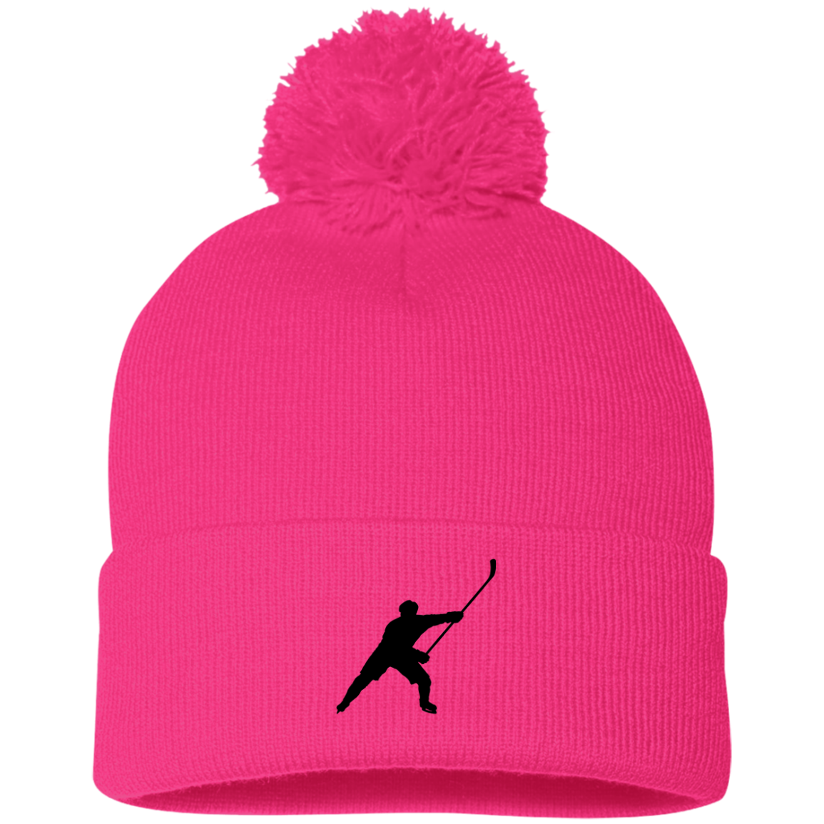 My Sport Hockey™ Embroidered Pom Pom Knit Cap