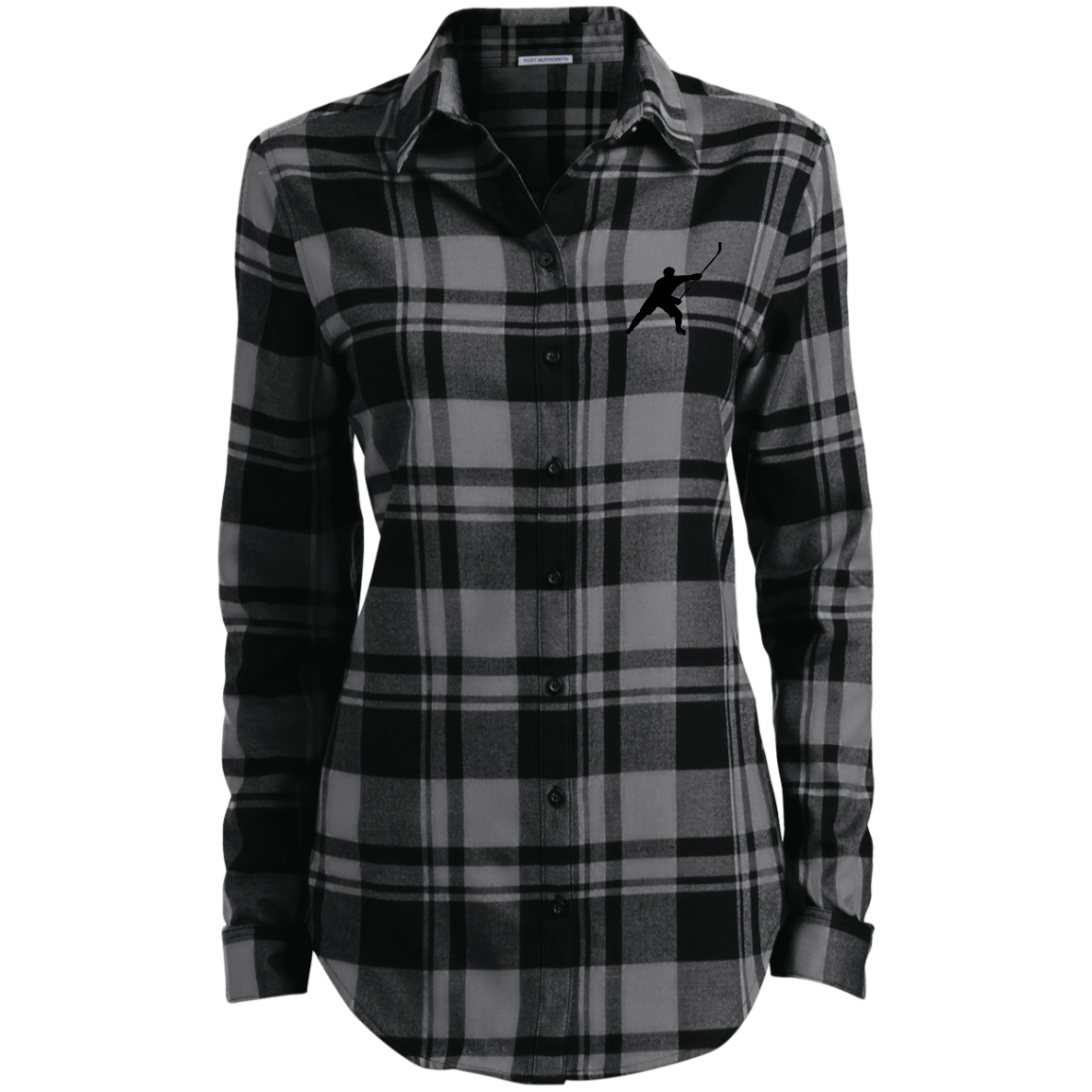 My Sport Hockey™ Ladies&#39; Embroidered Plaid Flannel Tunic