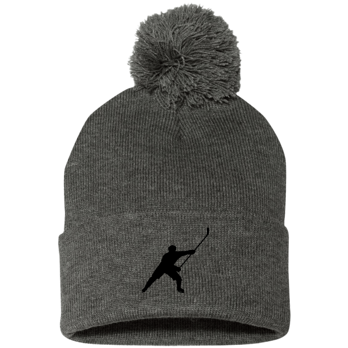 My Sport Hockey™ Embroidered Pom Pom Knit Cap