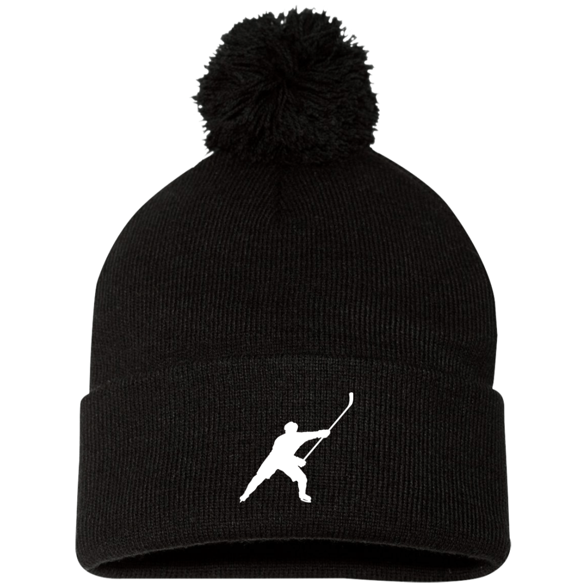 My Sport Hockey™ Embroidered Pom Pom Knit Cap