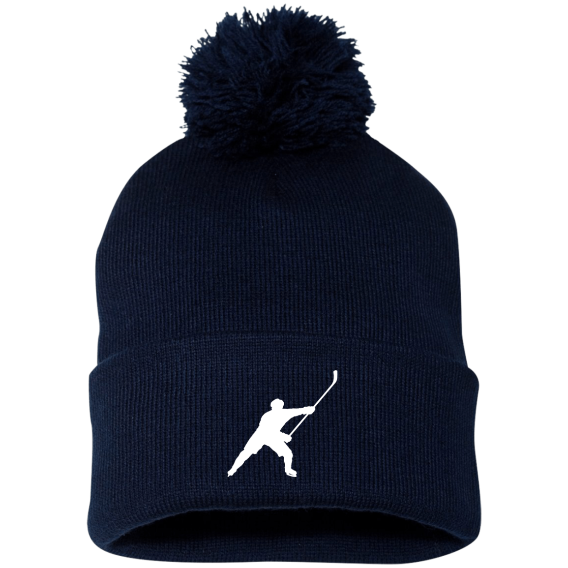My Sport Hockey™ Embroidered Pom Pom Knit Cap