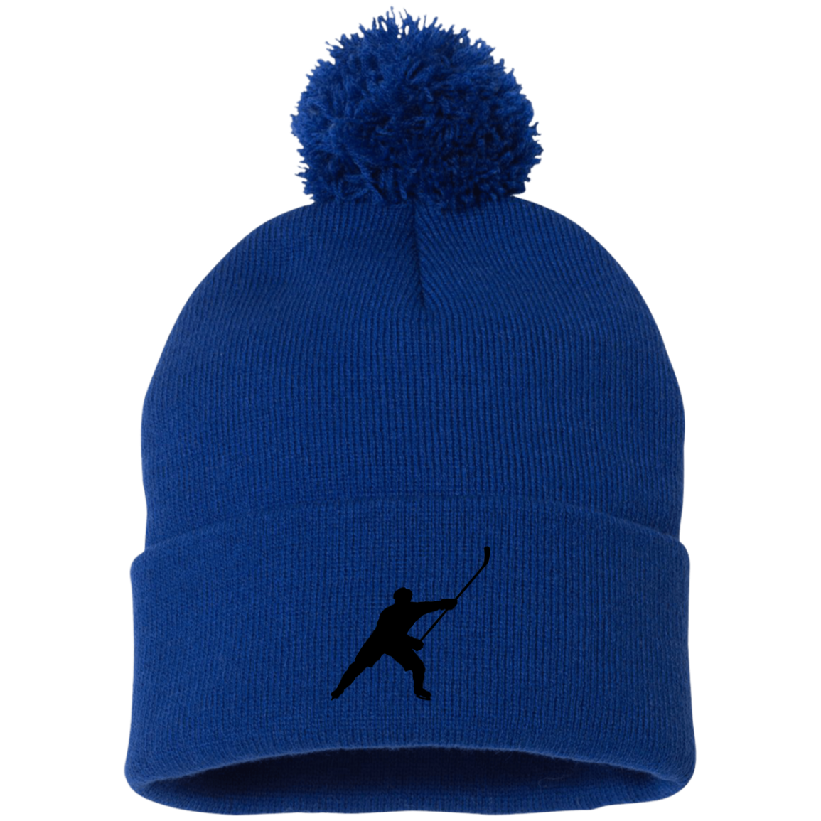 My Sport Hockey™ Embroidered Pom Pom Knit Cap