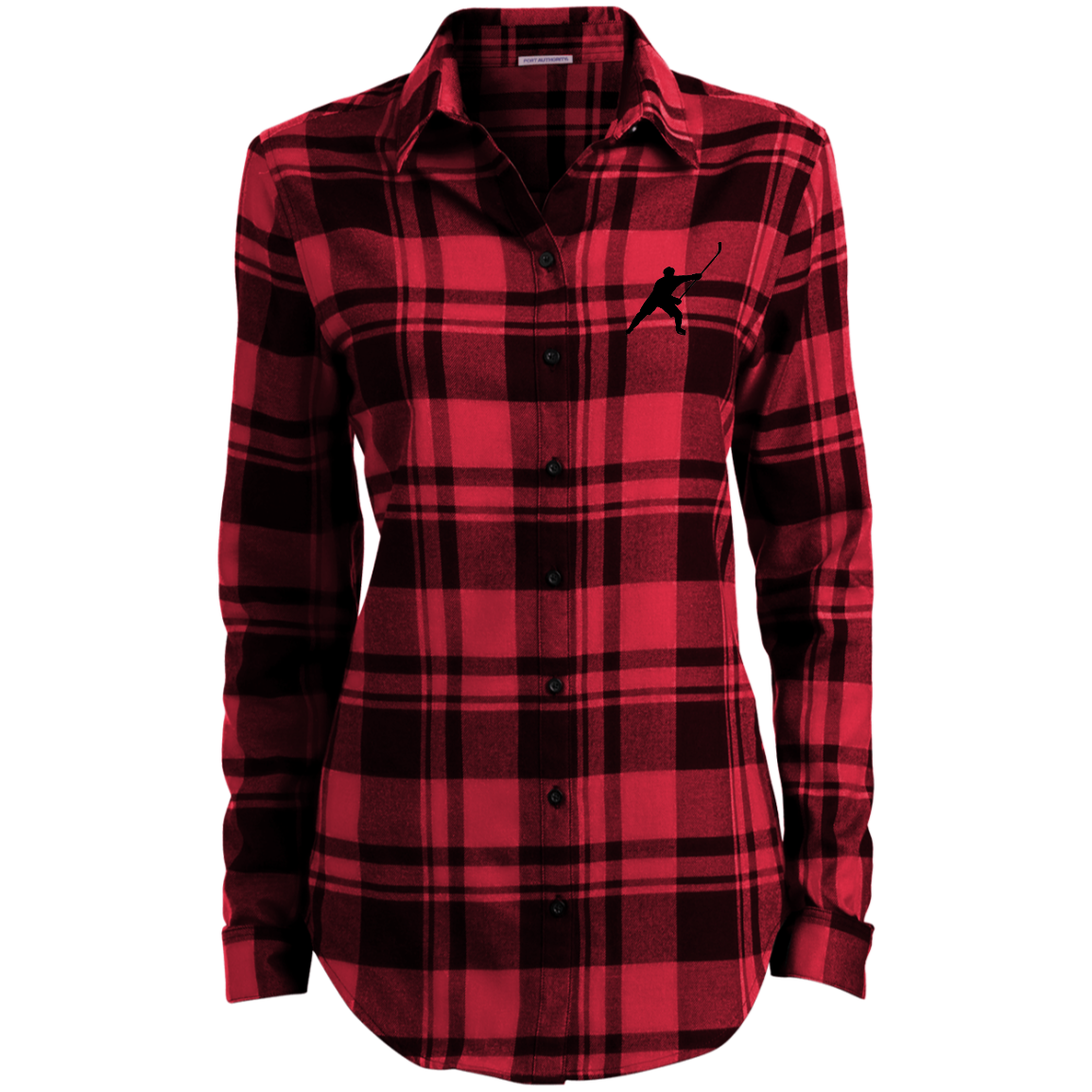 My Sport Hockey™ Ladies&#39; Embroidered Plaid Flannel Tunic