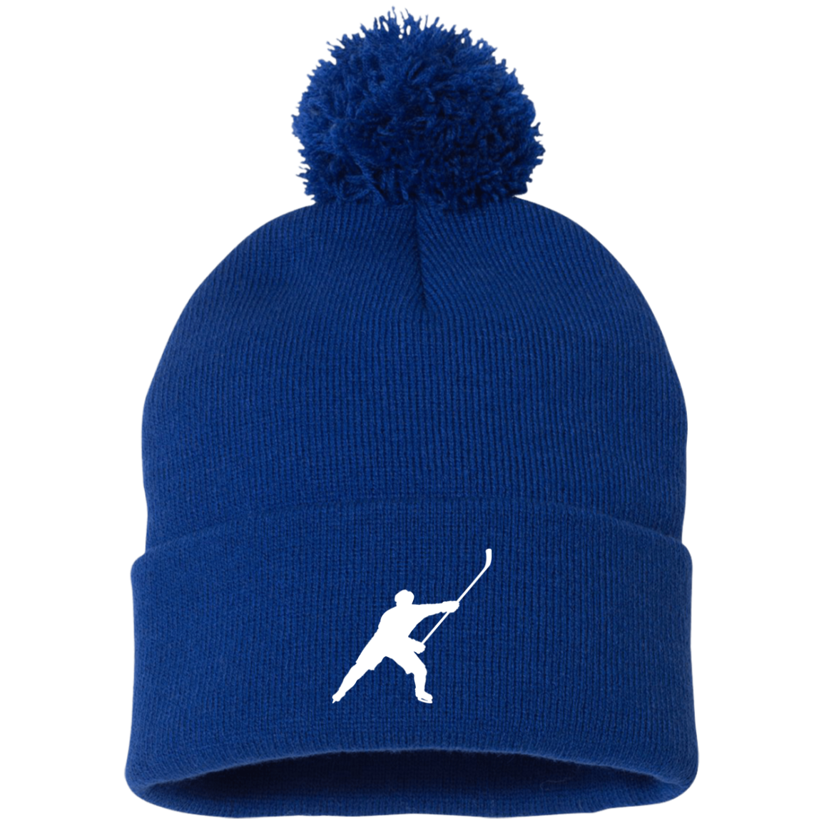 My Sport Hockey™ Embroidered Pom Pom Knit Cap