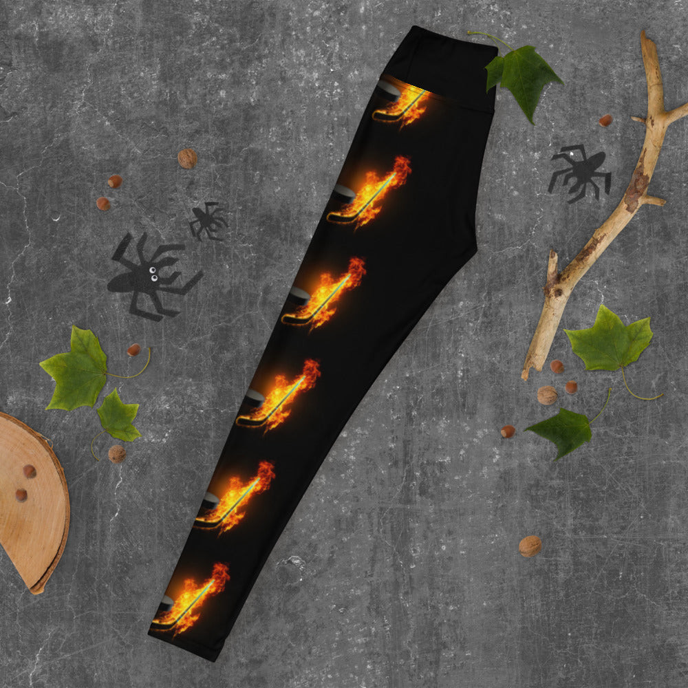 MY SPORT HOCKEY™ WOMEN&#39;S STICK PUCK ON FIRE LEGGINGS