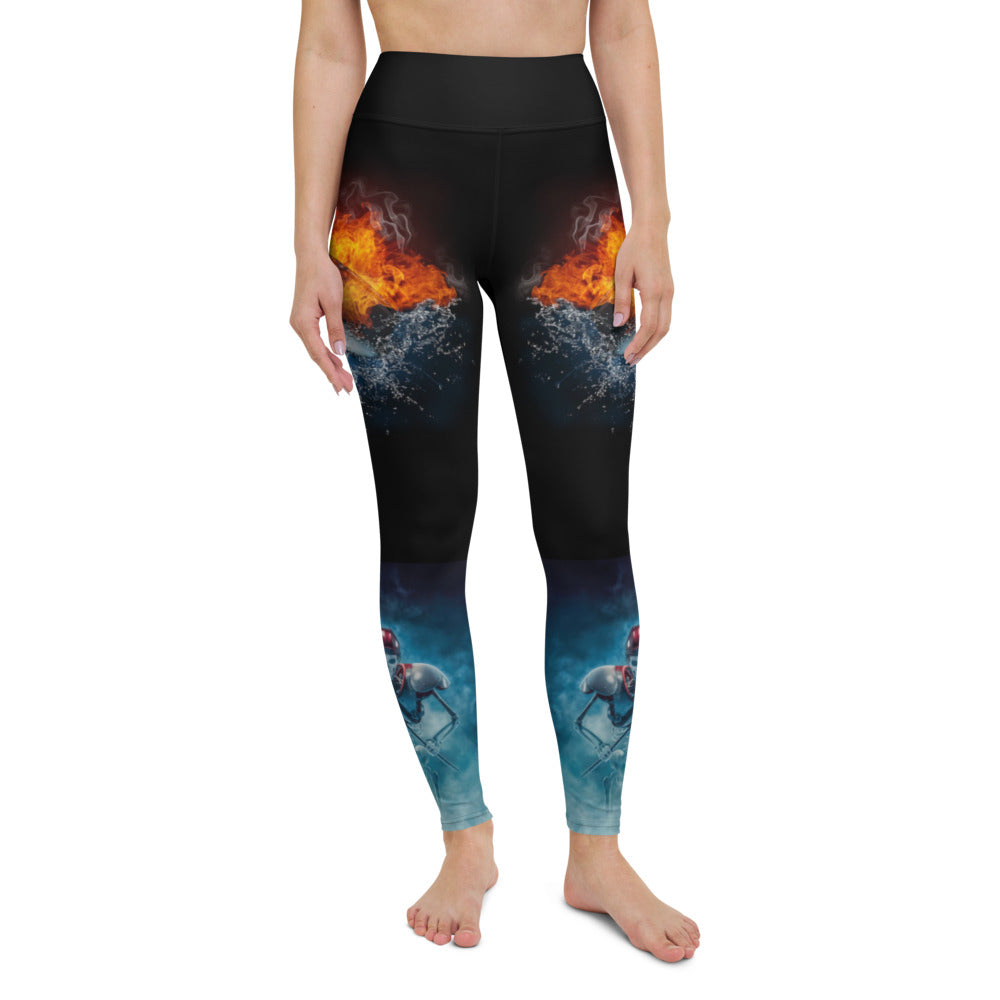 MY SPORT HOCKEY™ WOMEN&#39;S SKELETON &amp; PUCK ON FIRE LEGGINGS