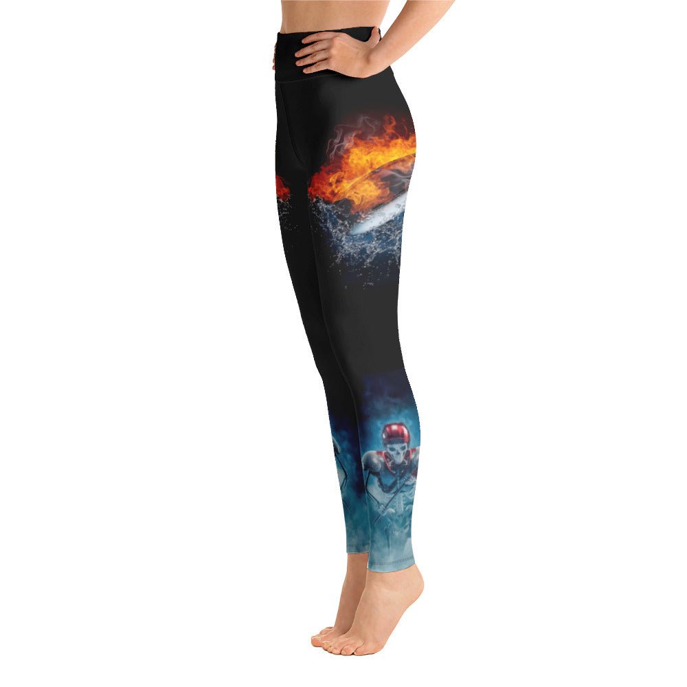 MY SPORT HOCKEY™ WOMEN&#39;S SKELETON &amp; PUCK ON FIRE LEGGINGS