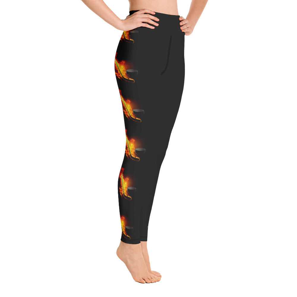 MY SPORT HOCKEY™ WOMEN&#39;S STICK PUCK ON FIRE LEGGINGS