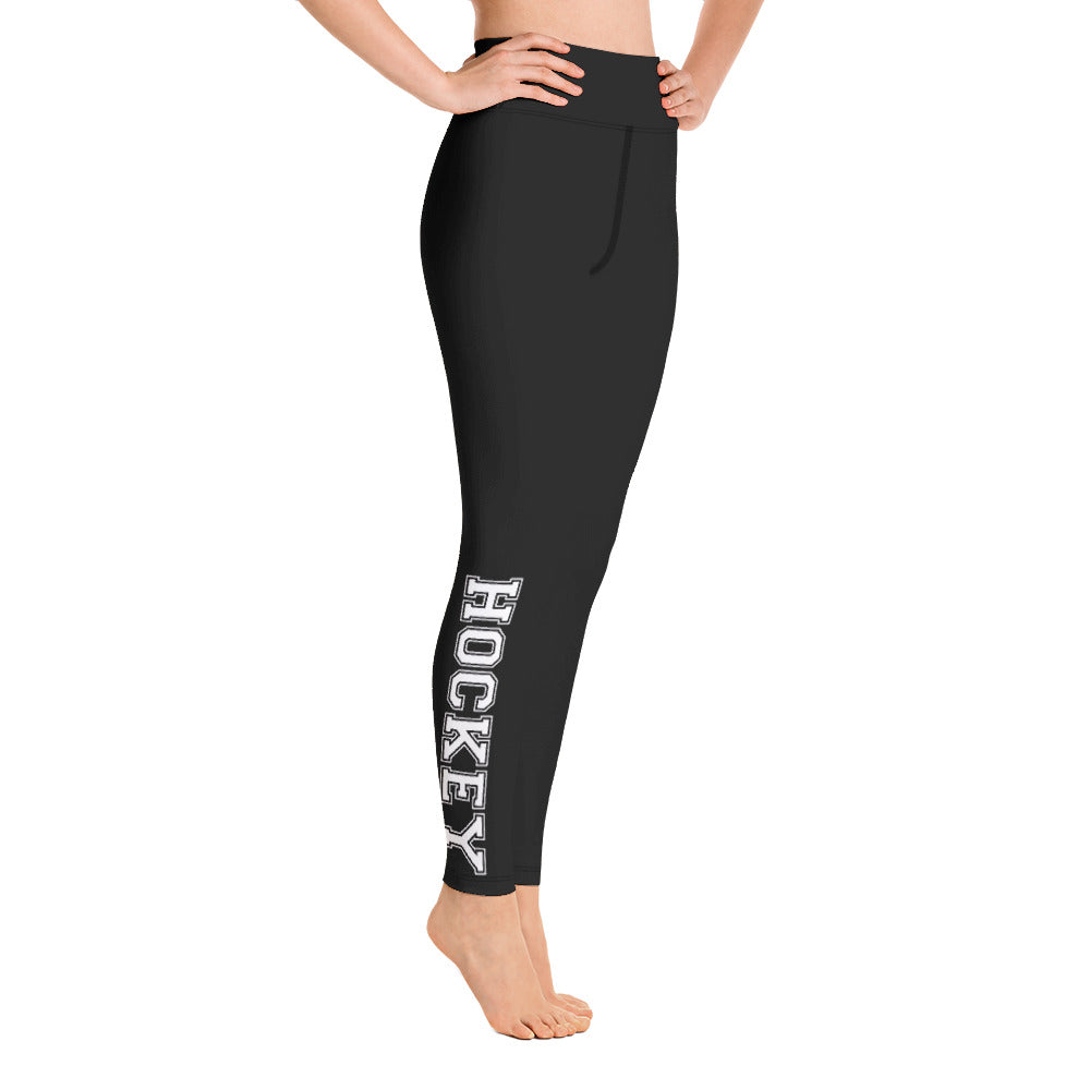 MY SPORT HOCKEY™ WOMEN&#39;S BLACK YOGA LEGGINGS