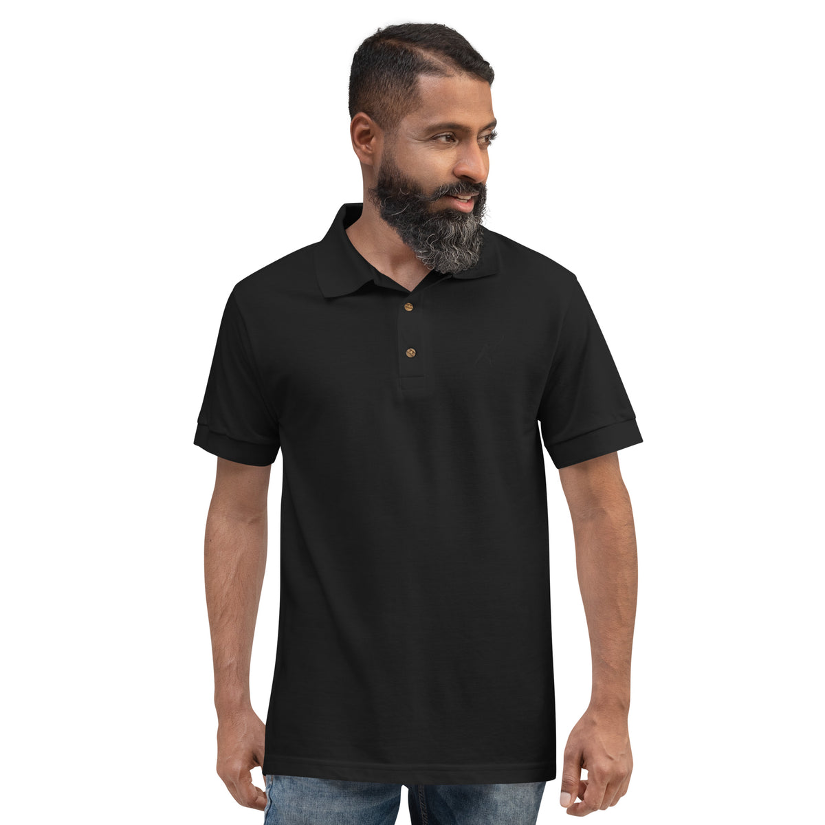 MY SPORT HOCKEY™ EMBROIDERED BLACK POLO SHIRT