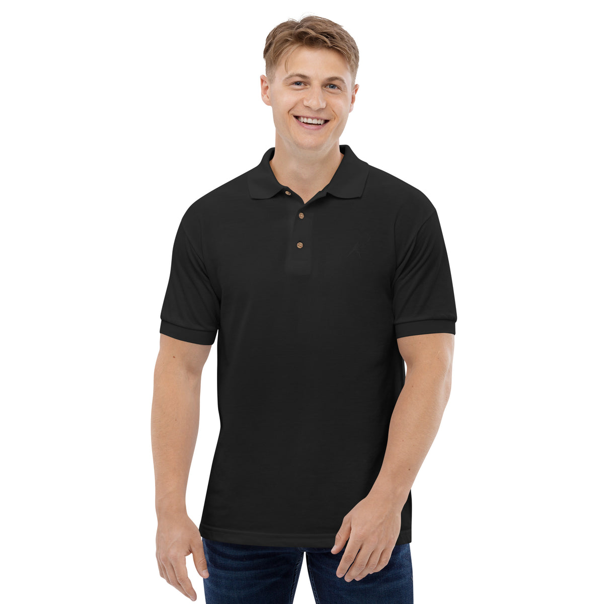 MY SPORT HOCKEY™ EMBROIDERED BLACK POLO SHIRT