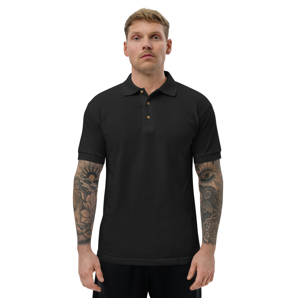 MY SPORT HOCKEY™ EMBROIDERED BLACK POLO SHIRT