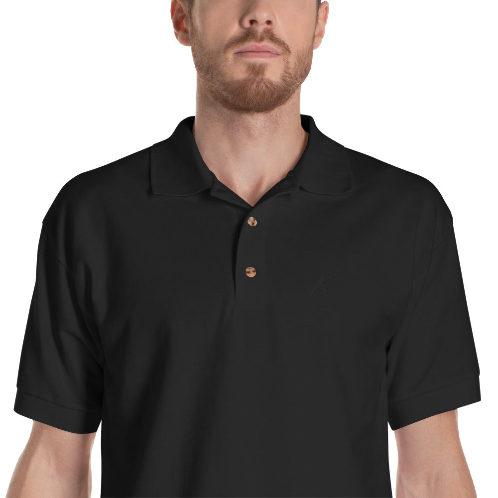 MY SPORT HOCKEY™ EMBROIDERED BLACK POLO SHIRT