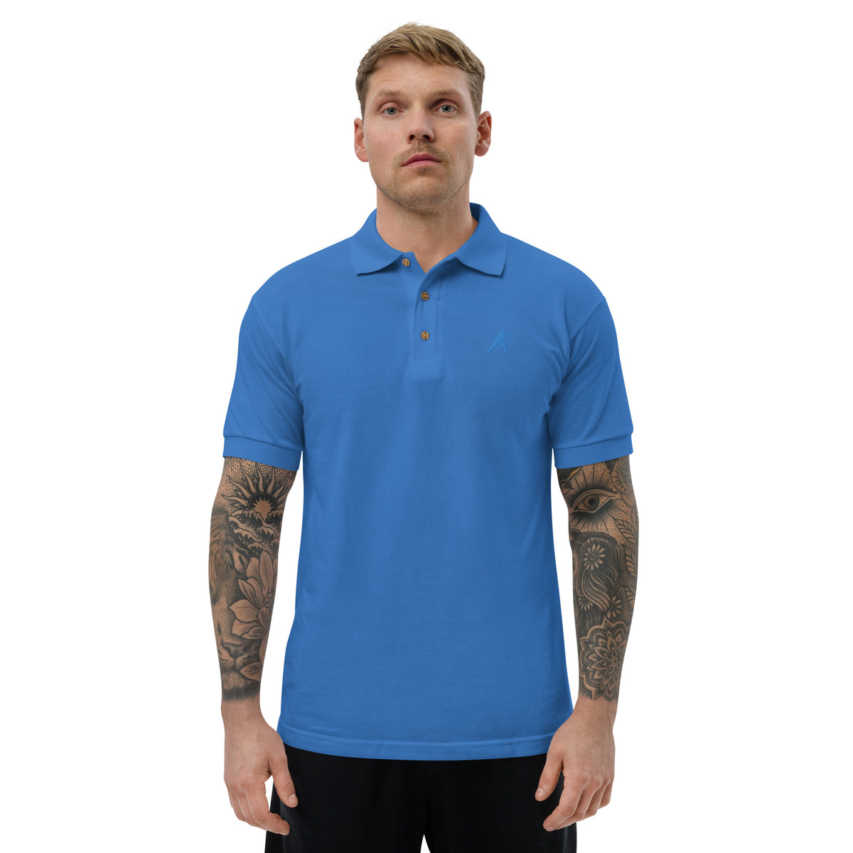 MY SPORT HOCKEY™ EMBROIDERED BLUE POLO SHIRT