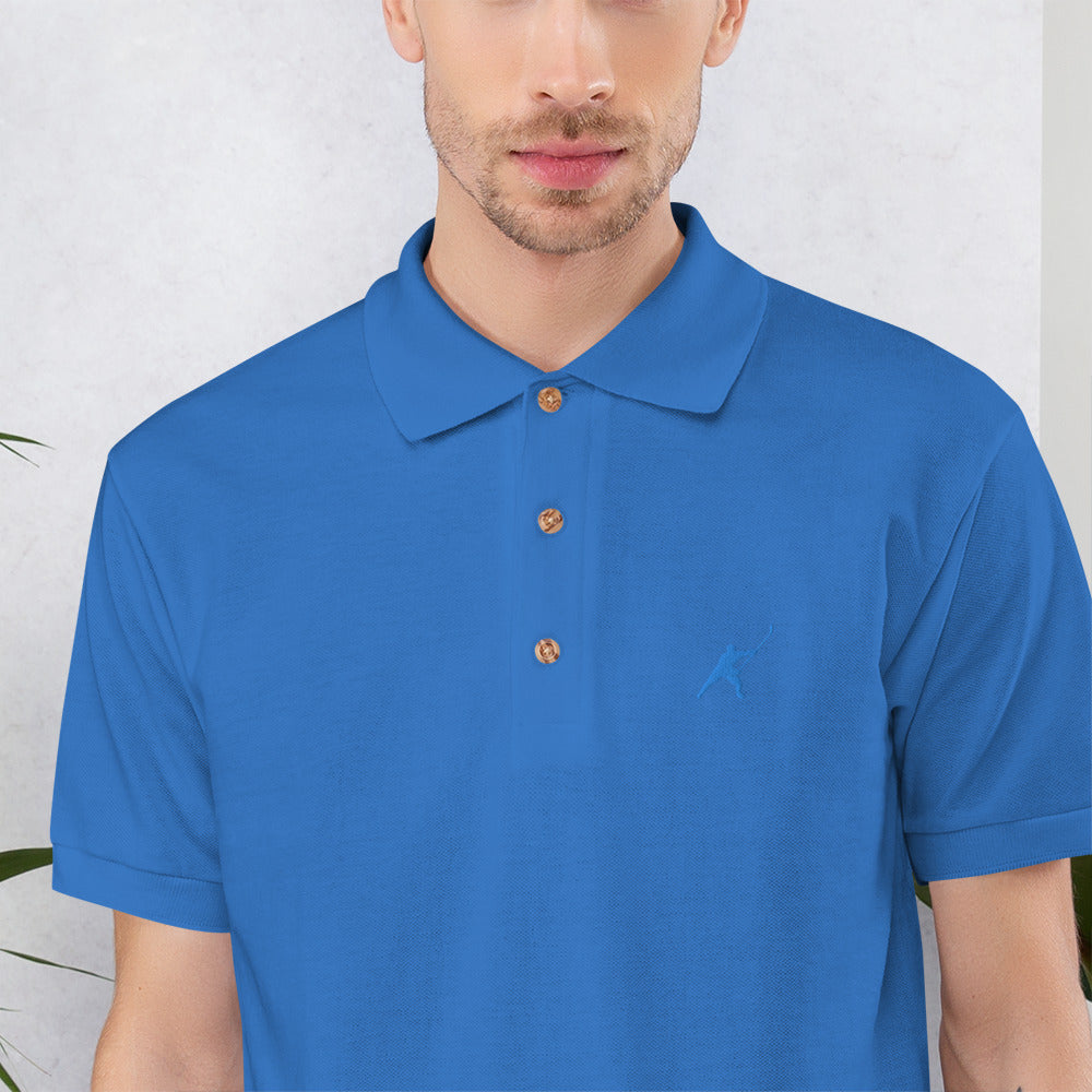 MY SPORT HOCKEY™ EMBROIDERED BLUE POLO SHIRT