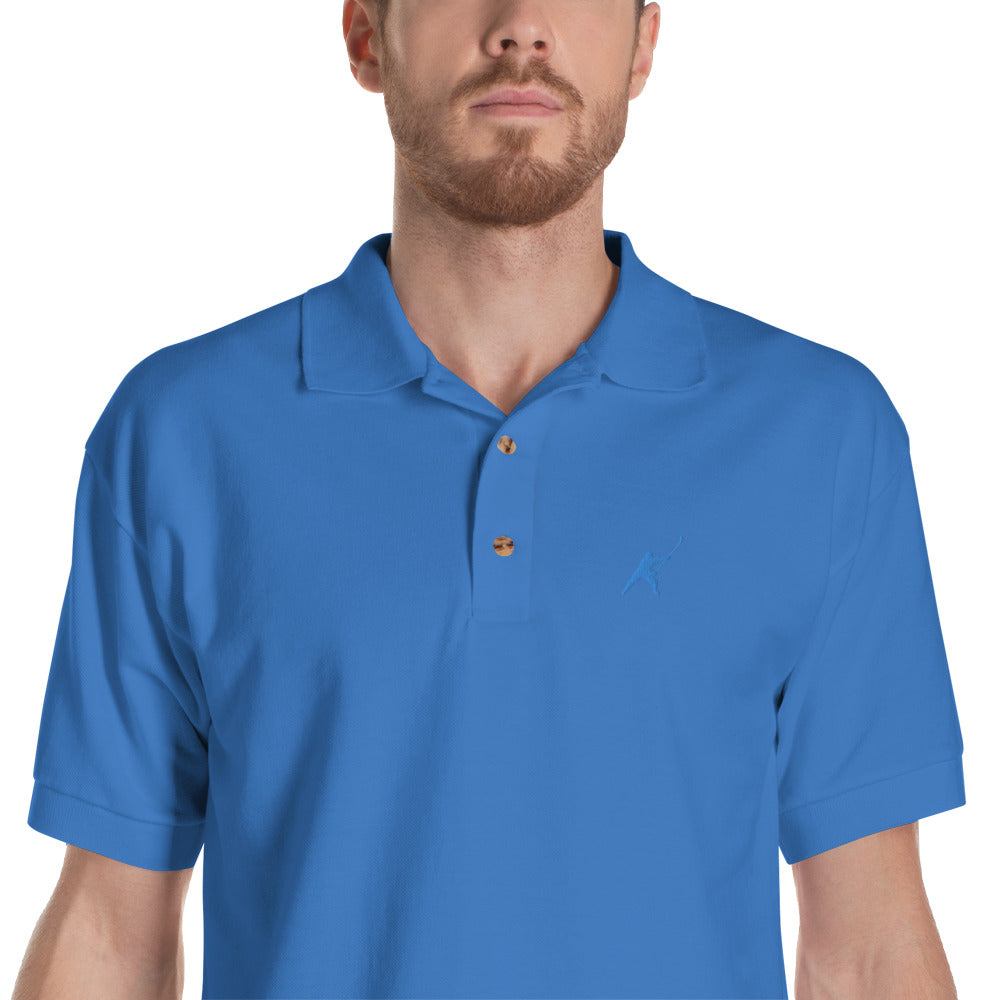MY SPORT HOCKEY™ EMBROIDERED BLUE POLO SHIRT