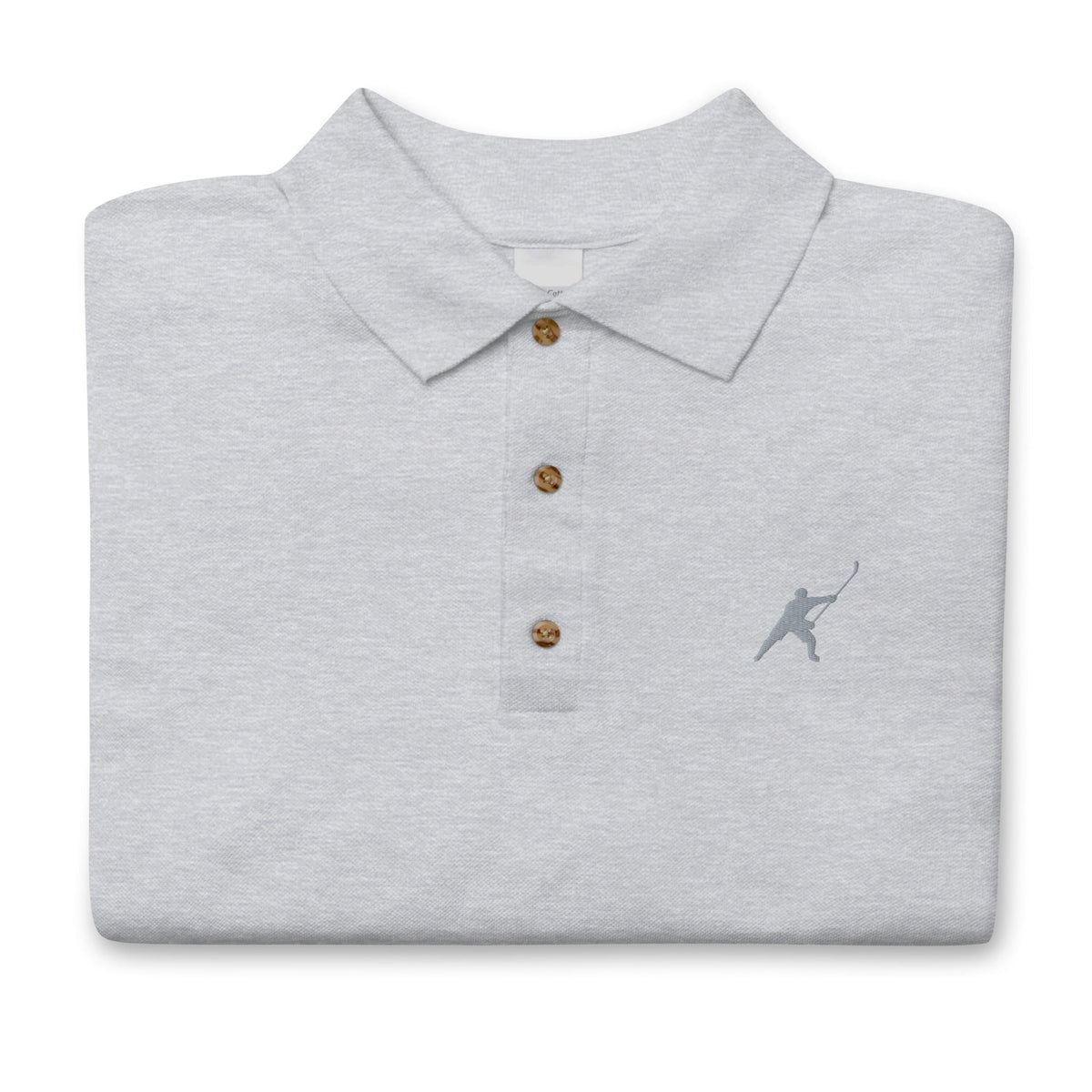 MY SPORT HOCKEY™ EMBROIDERED GREY POLO SHIRT