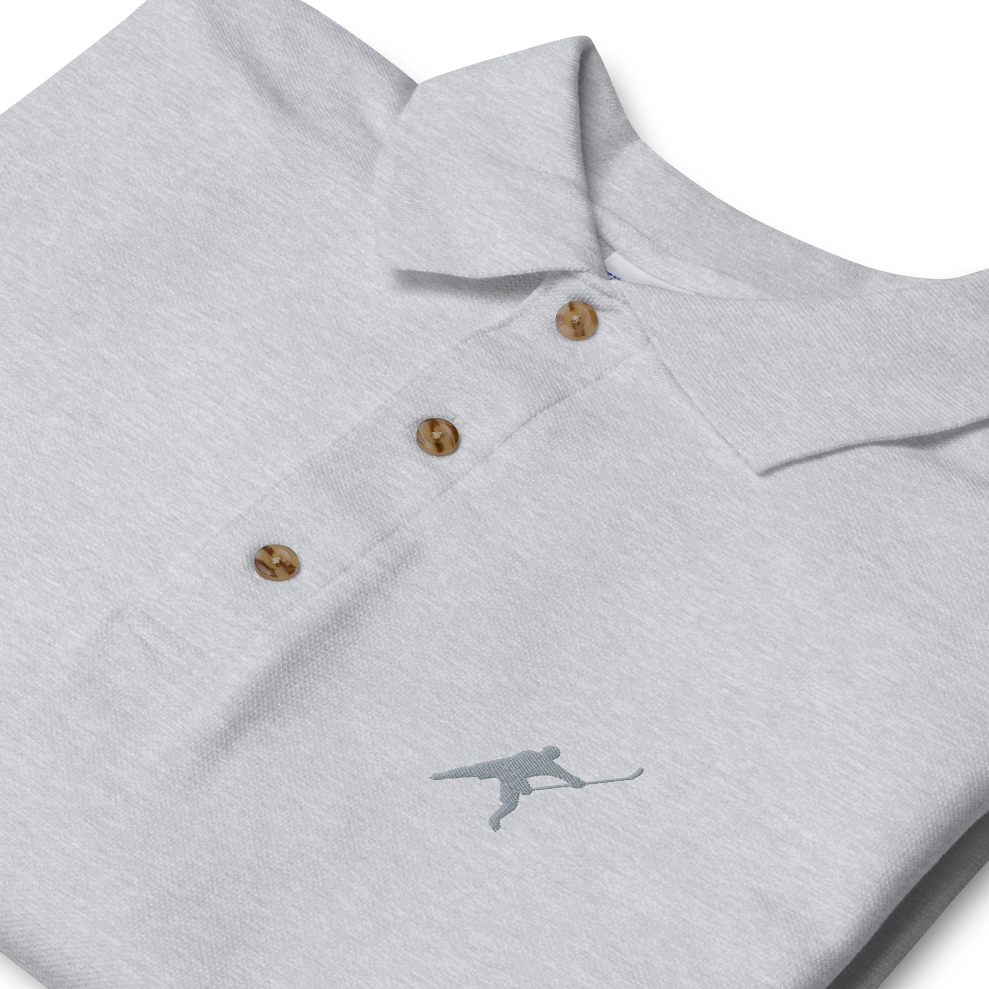 MY SPORT HOCKEY™ EMBROIDERED GREY POLO SHIRT