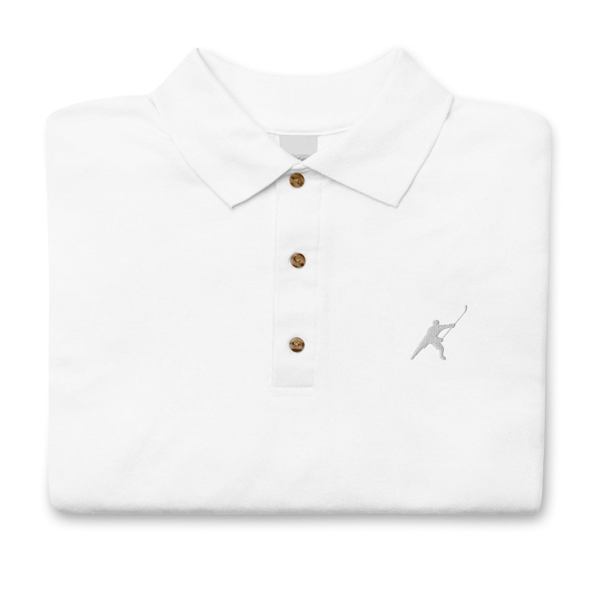 MY SPORT HOCKEY™ EMBROIDERED WHITE POLO SHIRT