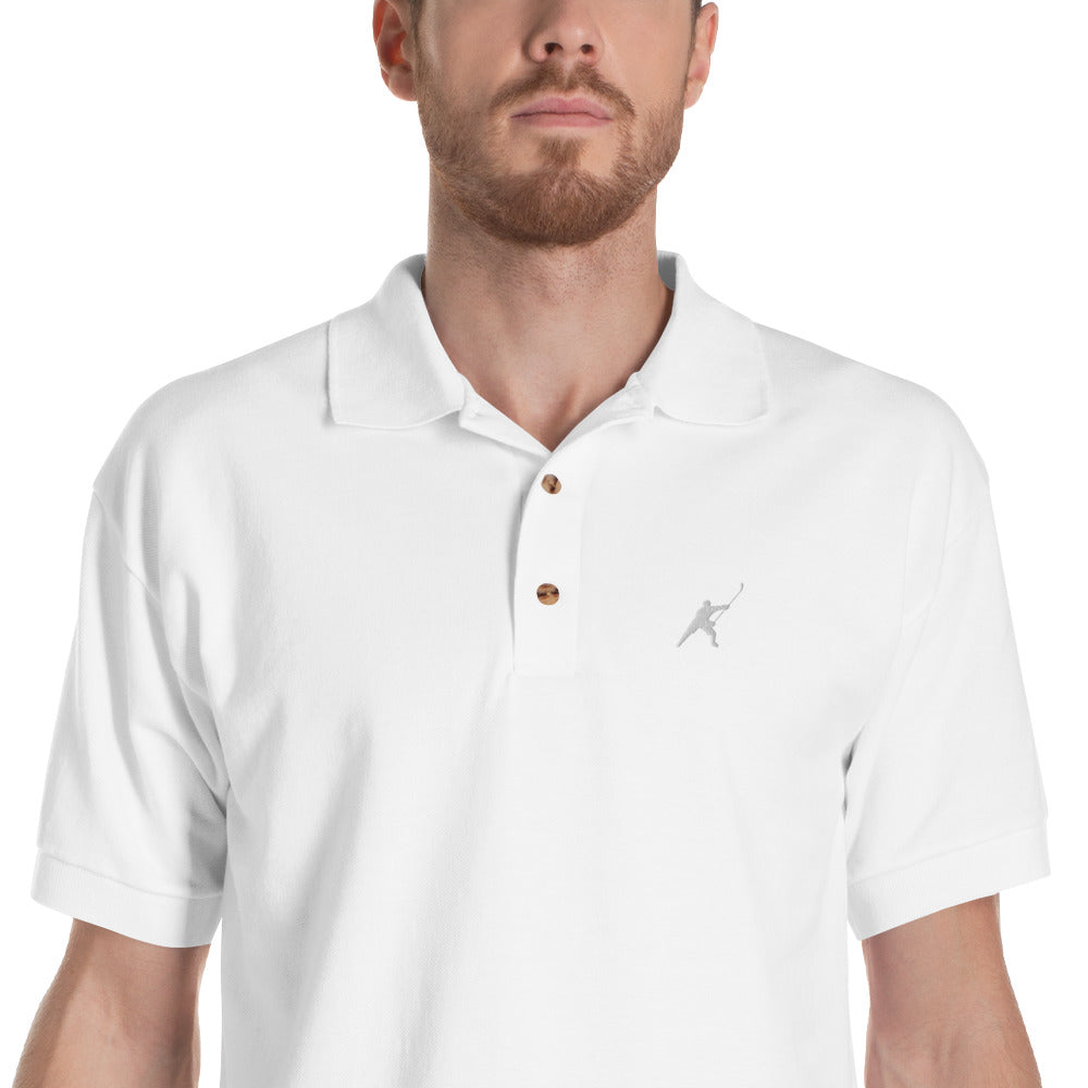 MY SPORT HOCKEY™ EMBROIDERED WHITE POLO SHIRT