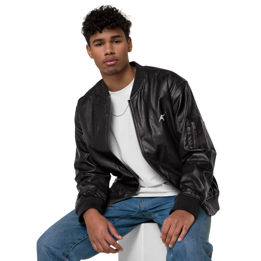 My Sport Hockey™ Faux Leather Bomber Jacket
