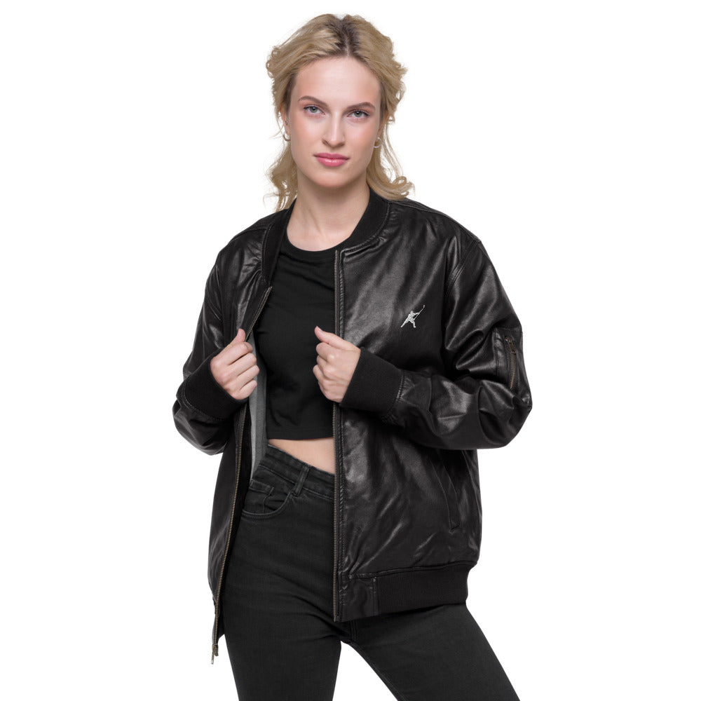 My Sport Hockey™ Faux Leather Bomber Jacket