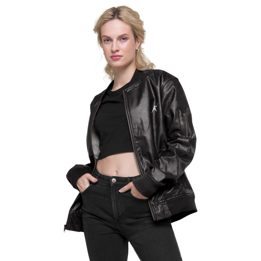 My Sport Hockey™ Faux Leather Bomber Jacket