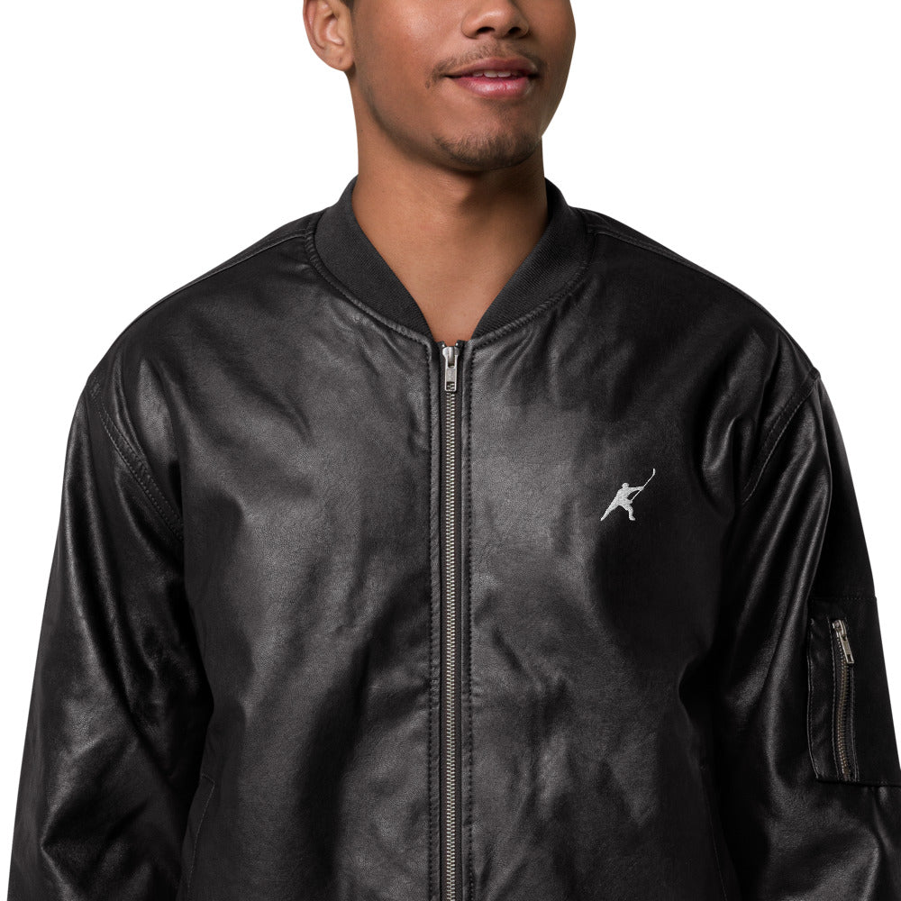 My Sport Hockey™ Faux Leather Bomber Jacket