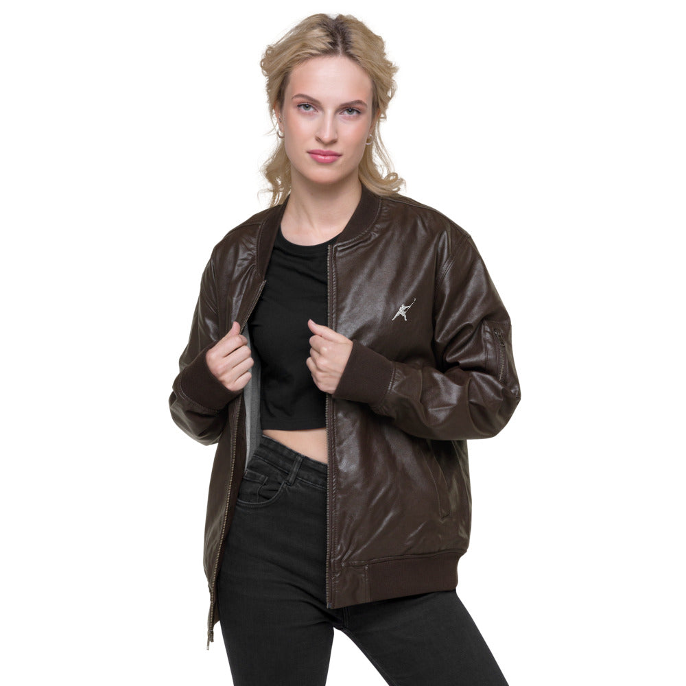 My Sport Hockey™ Faux Leather Bomber Jacket