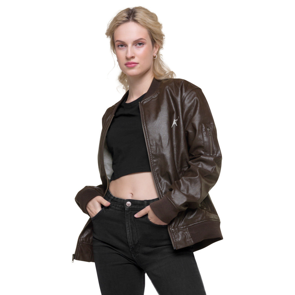 My Sport Hockey™ Faux Leather Bomber Jacket