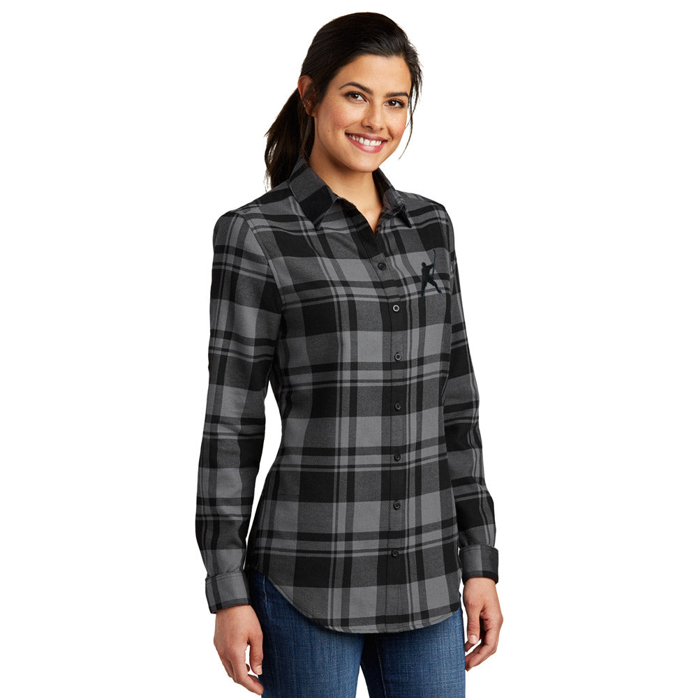 My Sport Hockey™ Ladies&#39; Embroidered Plaid Flannel Tunic