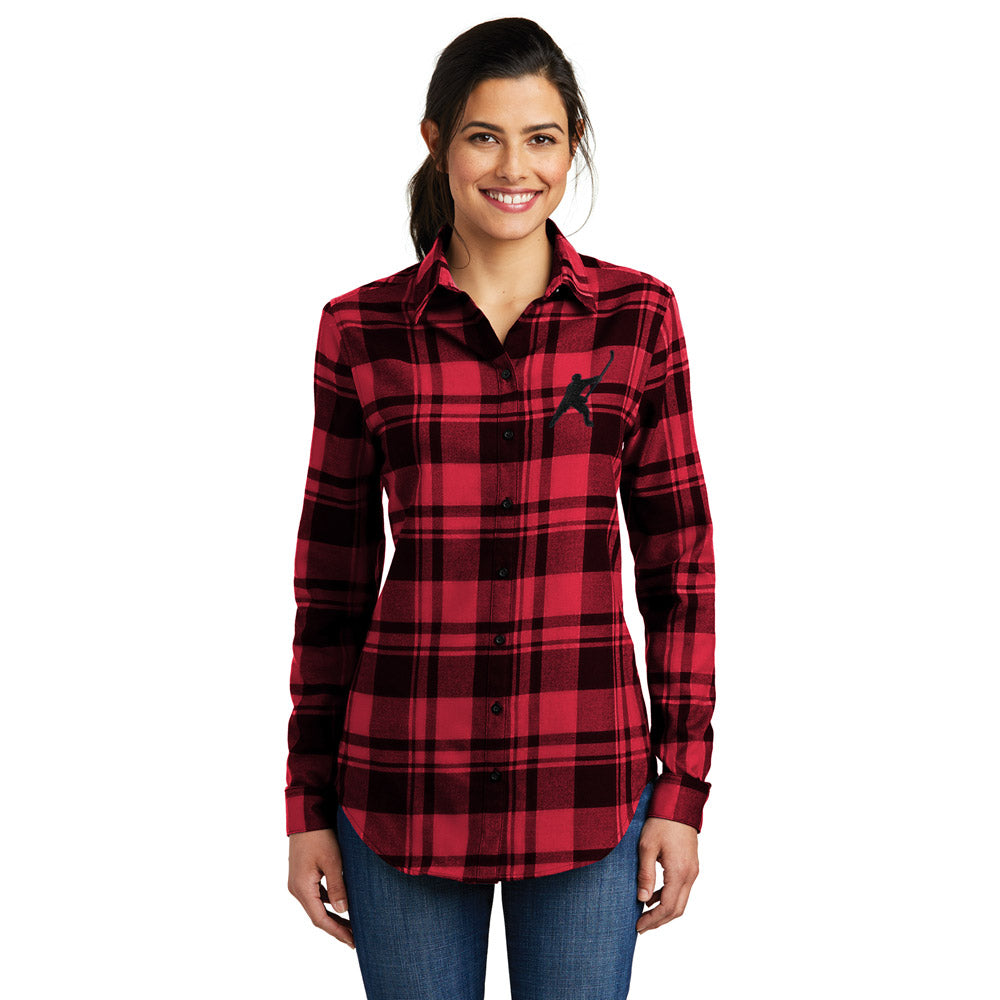My Sport Hockey™ Ladies&#39; Embroidered Plaid Flannel Tunic