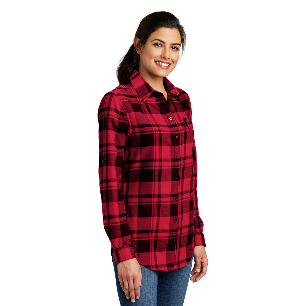 My Sport Hockey™ Ladies&#39; Embroidered Plaid Flannel Tunic