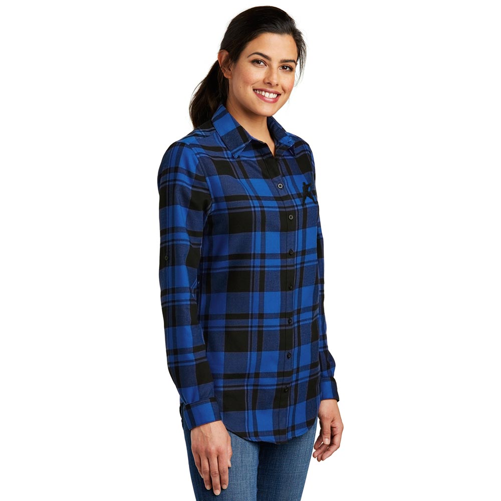 My Sport Hockey™ Ladies&#39; Embroidered Plaid Flannel Tunic