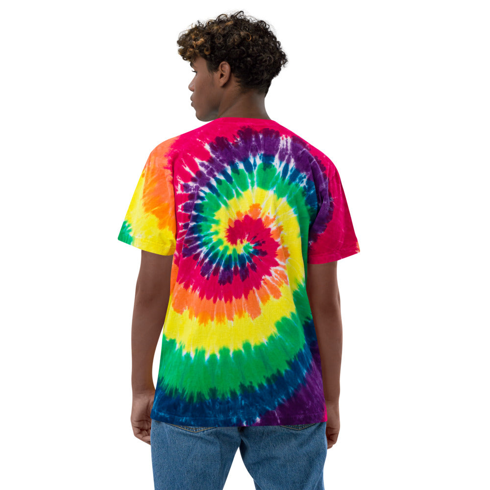 Embroidered HockeyFIT™ Oversized tie-dye  t-shirt
