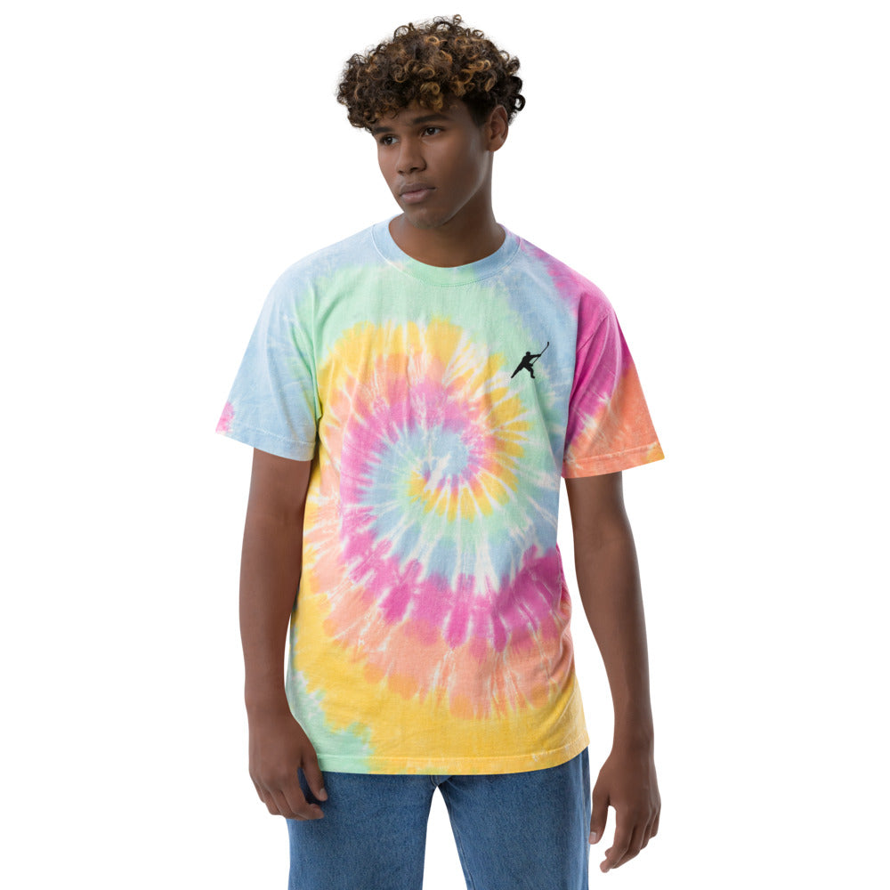 Embroidered HockeyFIT™ Oversized tie-dye  t-shirt