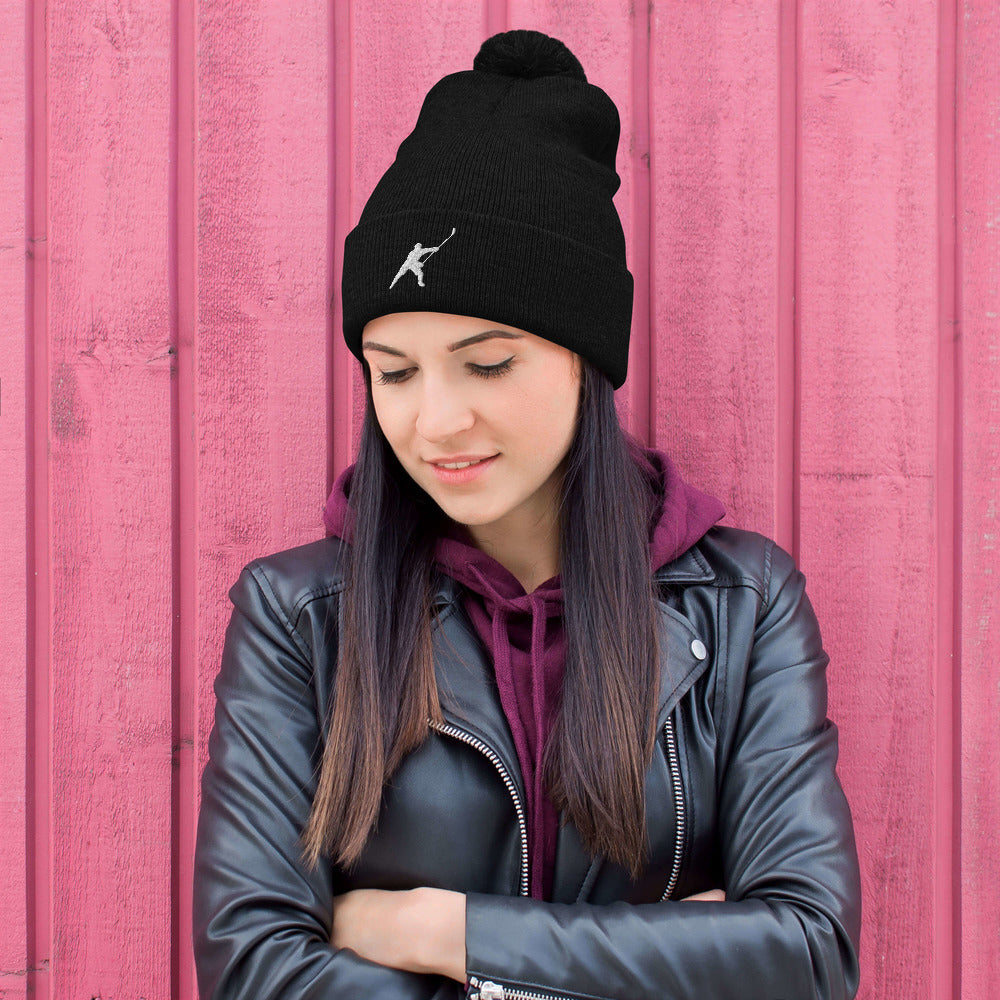 My Sport Hockey™ Embroidered Pom-Pom Beanie