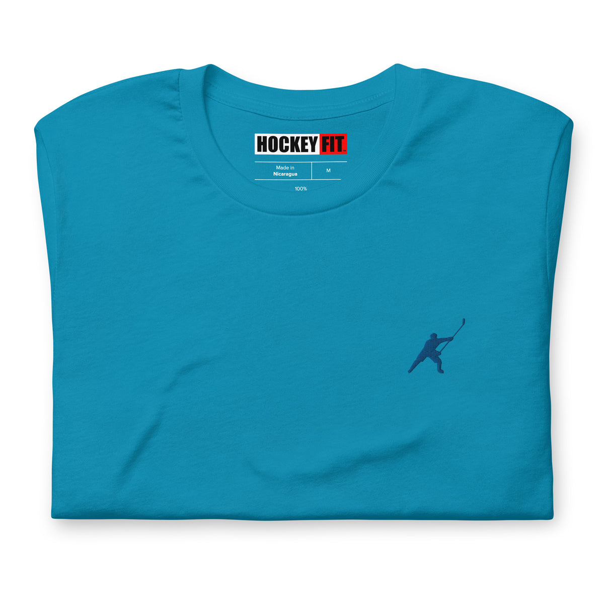HOCKEYFIT™ EMBROIDERED BLUE T-SHIRT