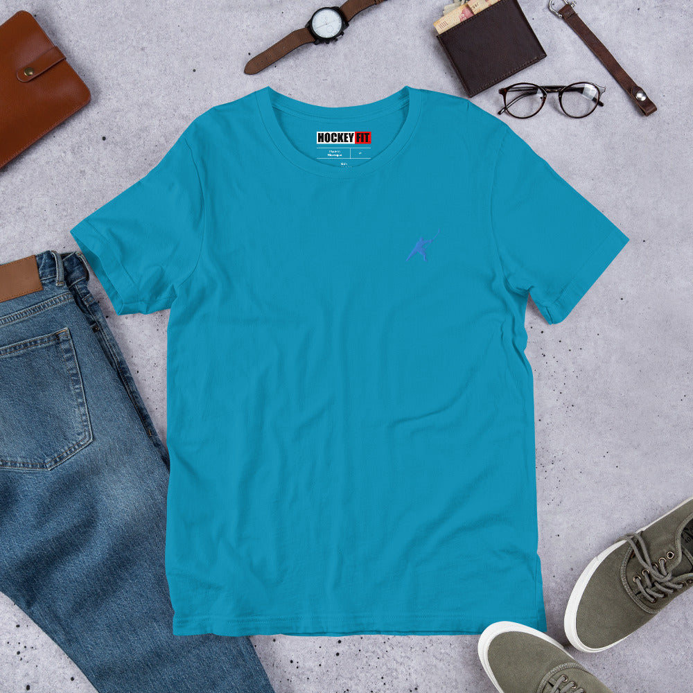 HOCKEYFIT™ EMBROIDERED ICE BLUE T-SHIRT