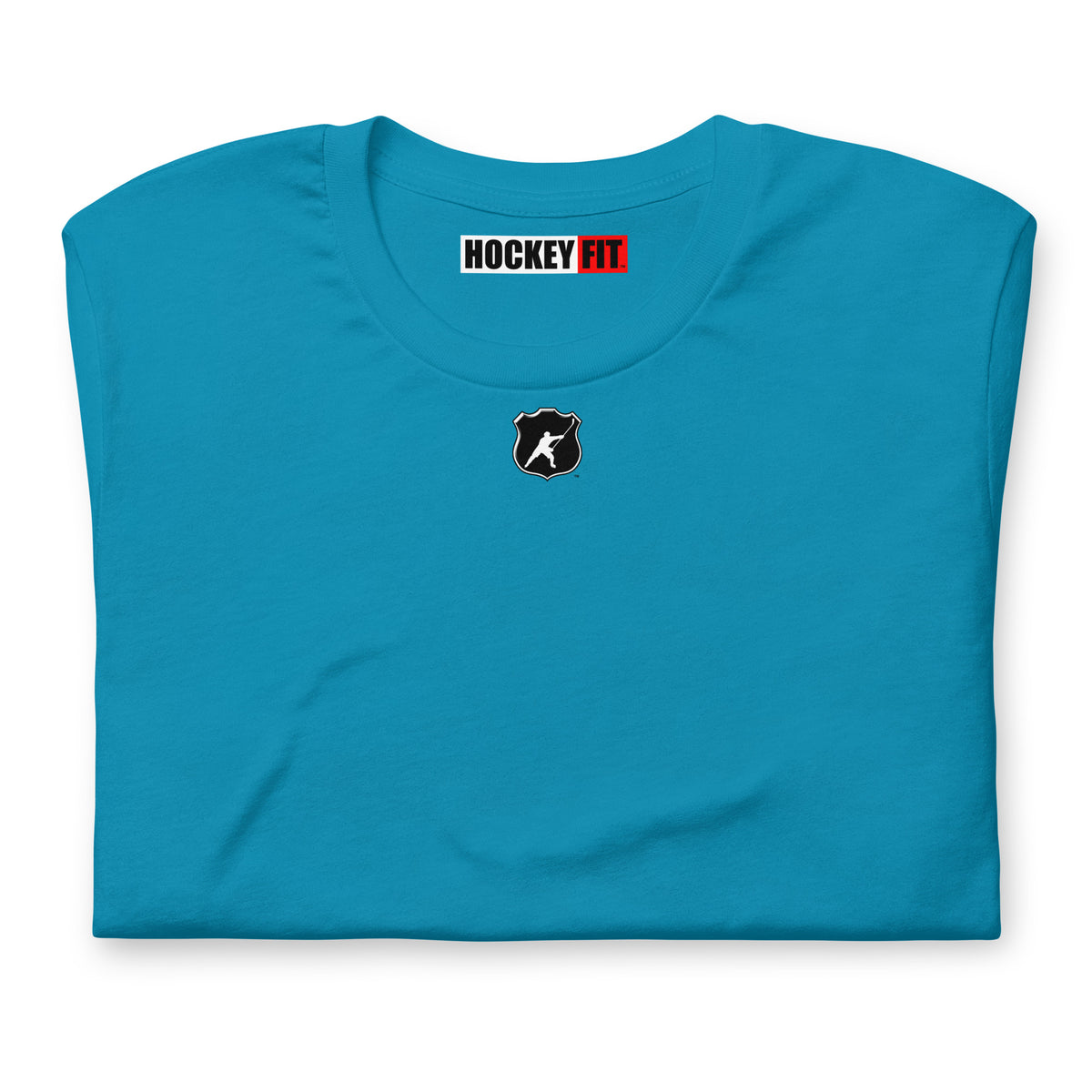 HOCKEYFIT™ SHIELD LOGO T-SHIRT - AQUA