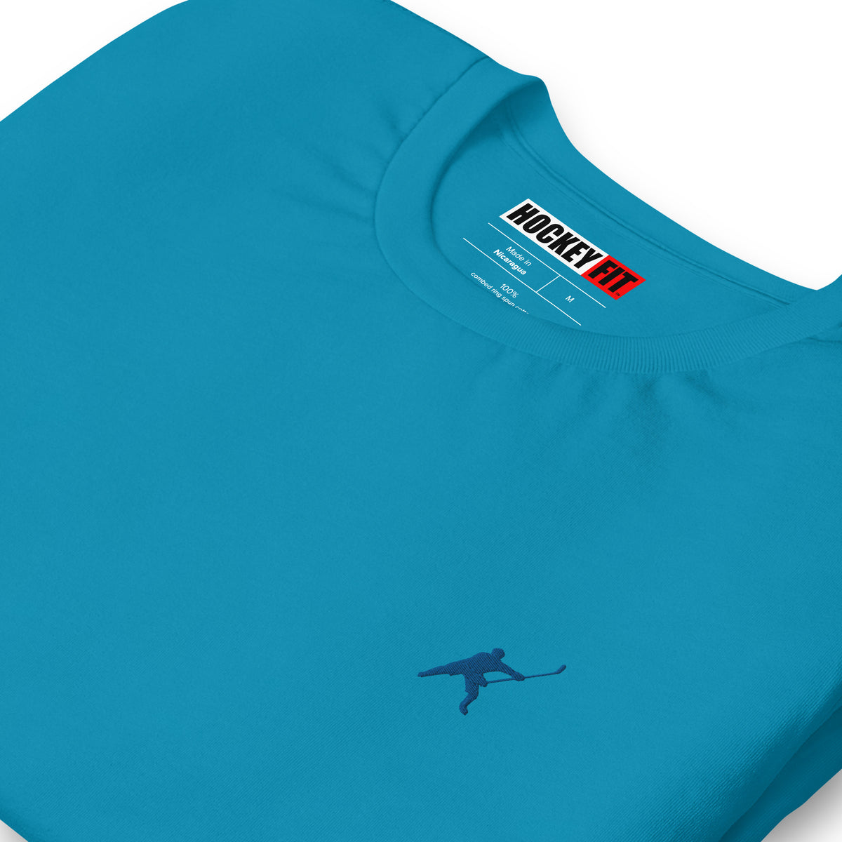HOCKEYFIT™ EMBROIDERED BLUE T-SHIRT