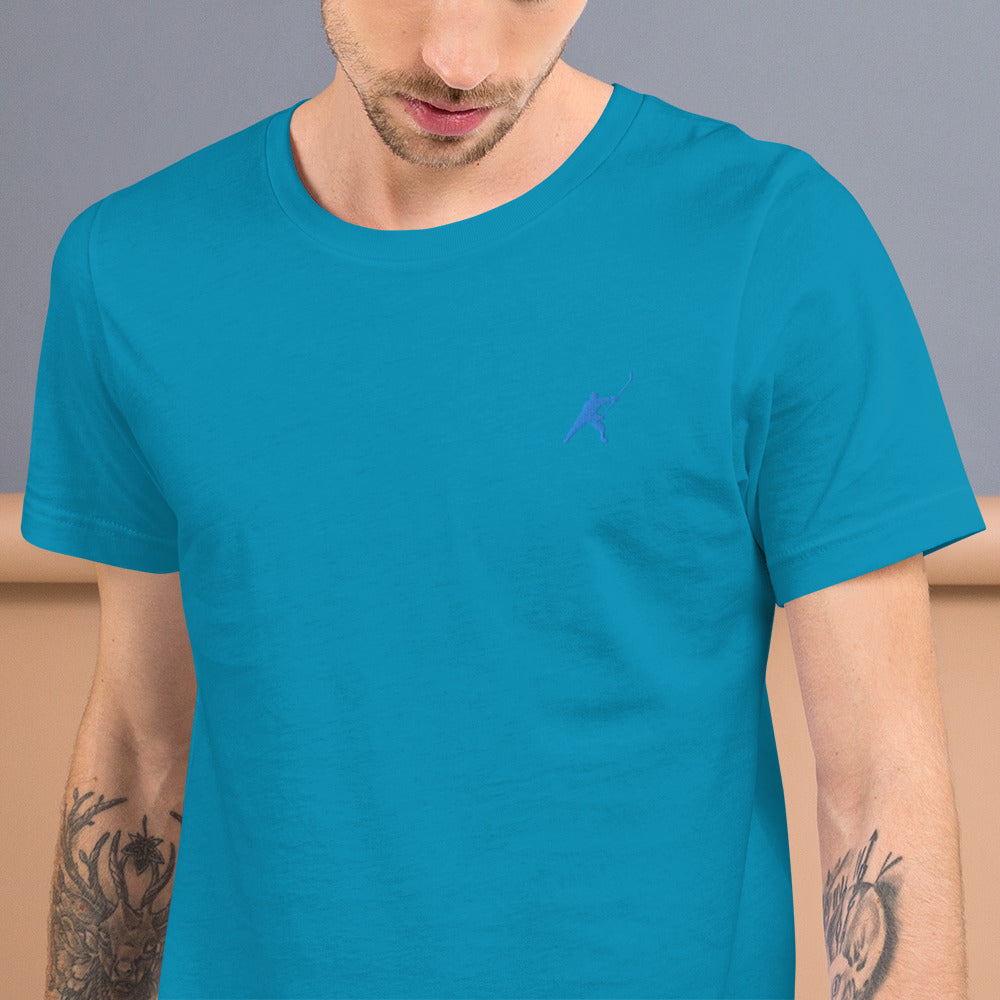 HOCKEYFIT™ EMBROIDERED ICE BLUE T-SHIRT