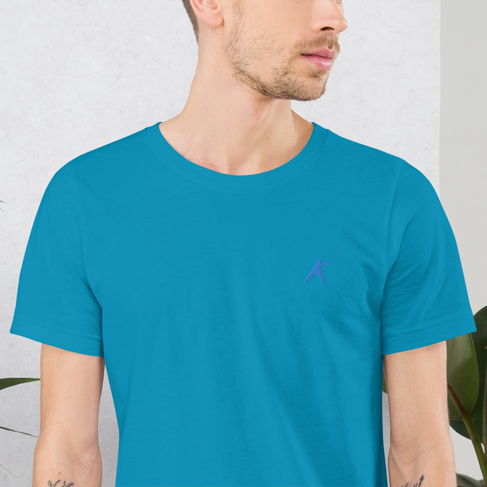 HOCKEYFIT™ EMBROIDERED ICE BLUE T-SHIRT