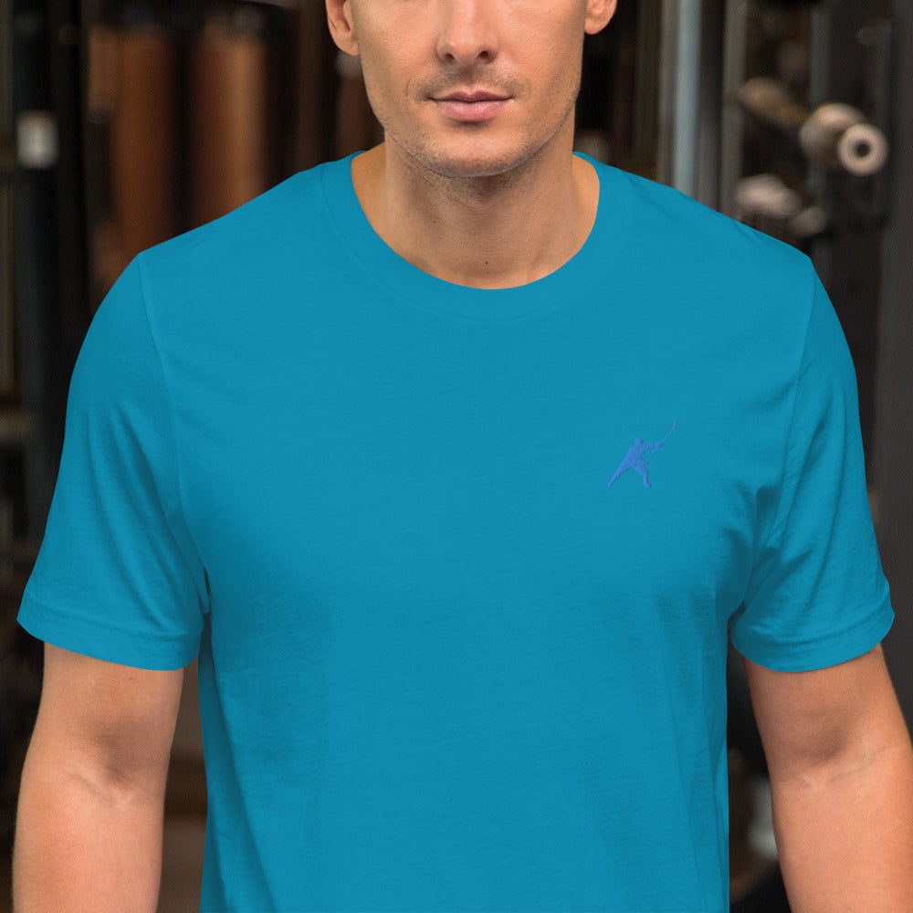 HOCKEYFIT™ EMBROIDERED ICE BLUE T-SHIRT