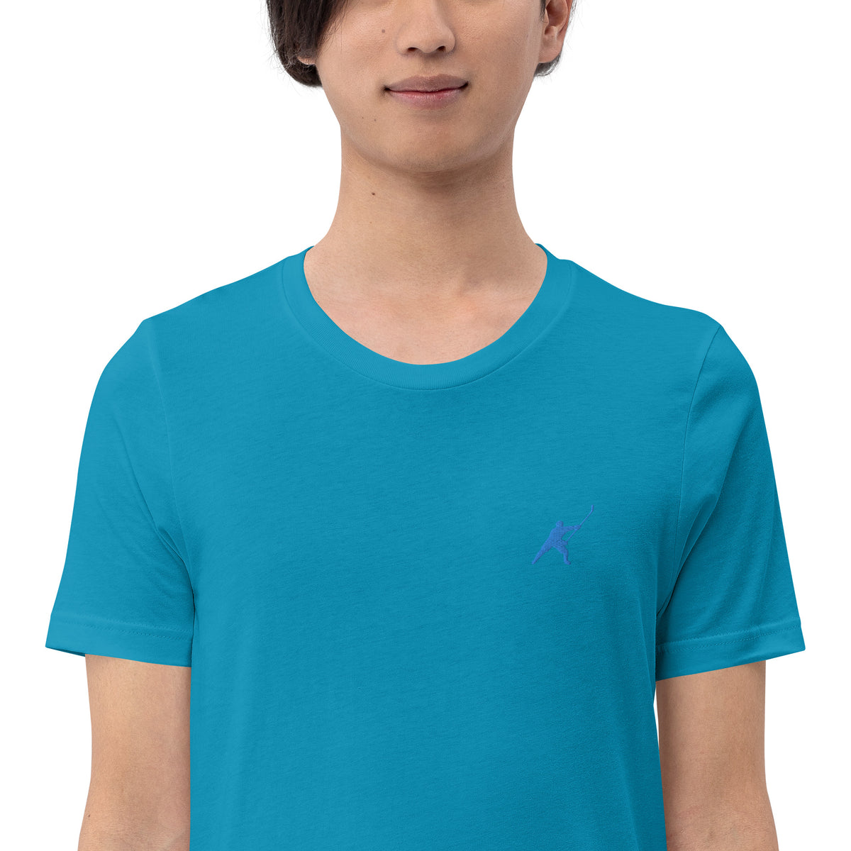 HOCKEYFIT™ EMBROIDERED ICE BLUE T-SHIRT