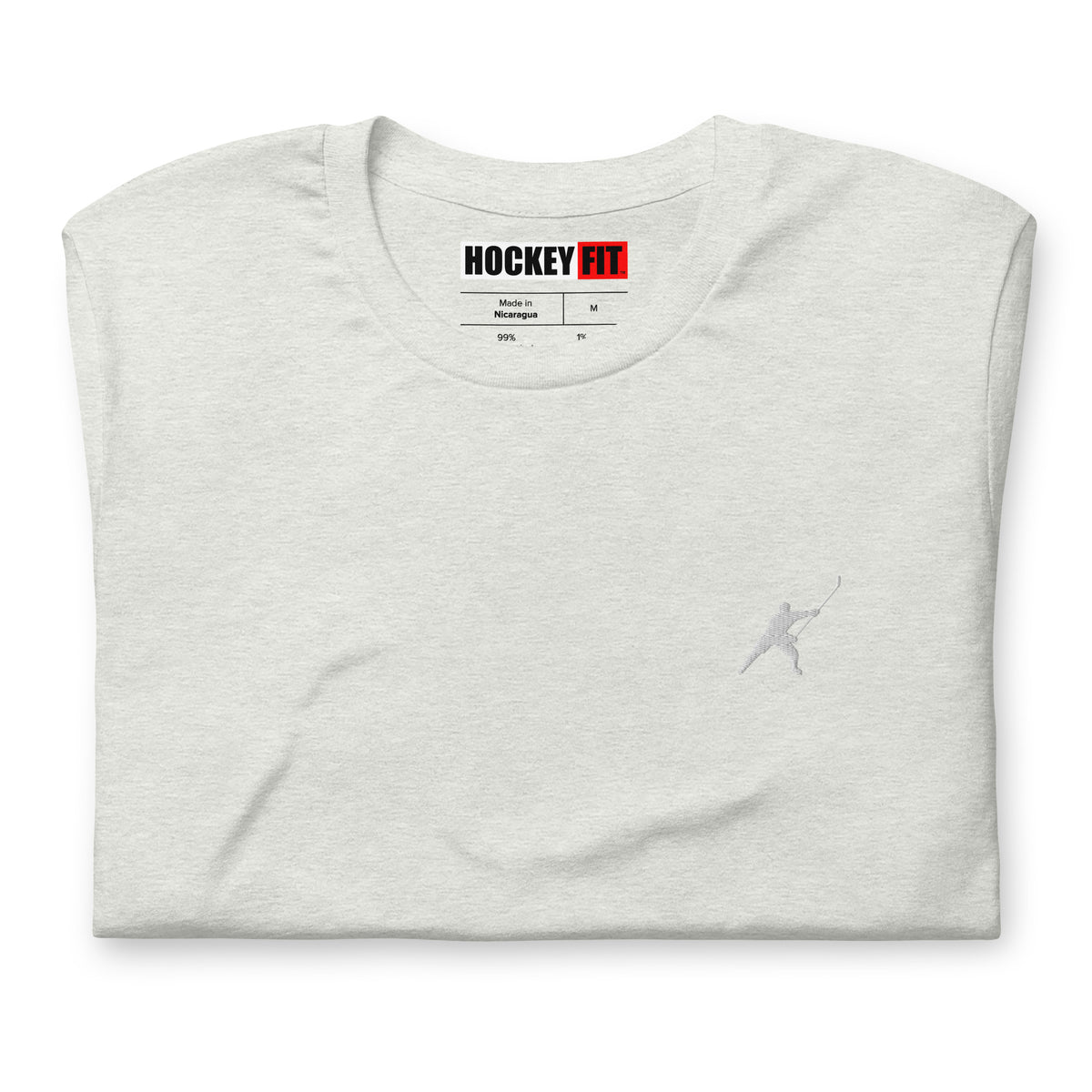HOCKEYFIT™ EMBROIDERED WHITE T-SHIRT