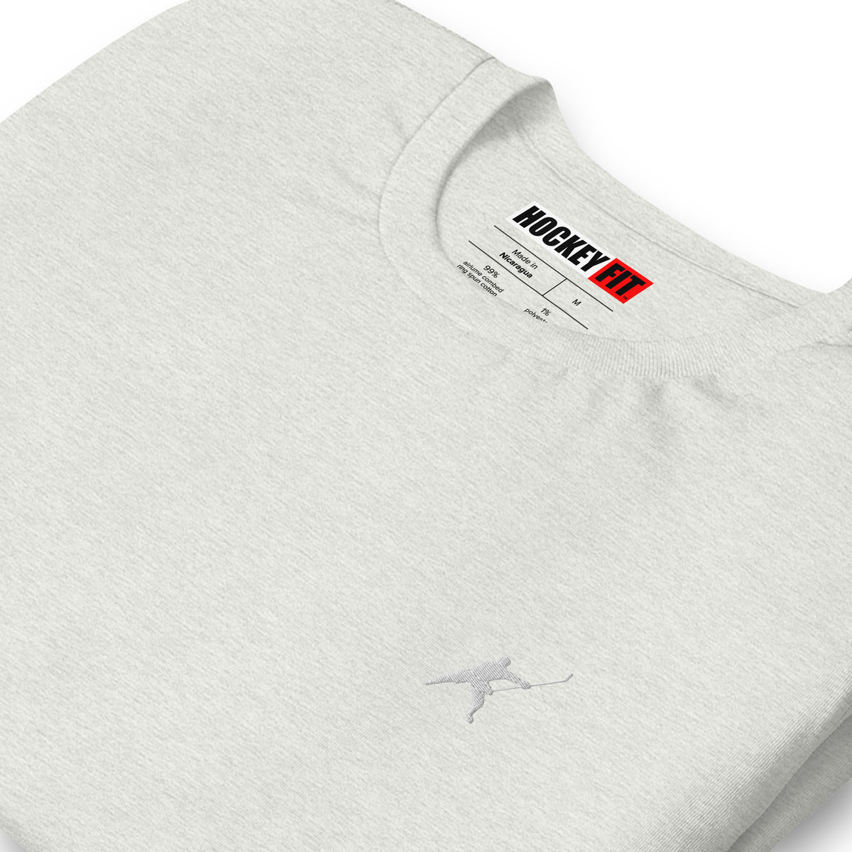 HOCKEYFIT™ EMBROIDERED WHITE T-SHIRT