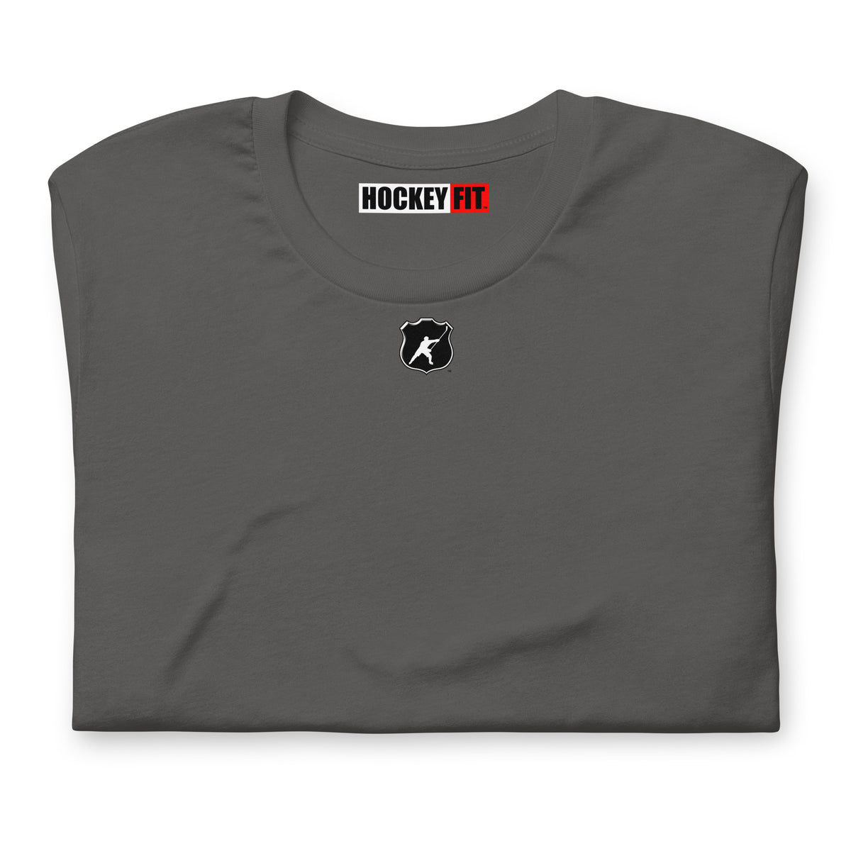 HOCKEYFIT™ SHIELD LOGO T-SHIRT - ASPHALT